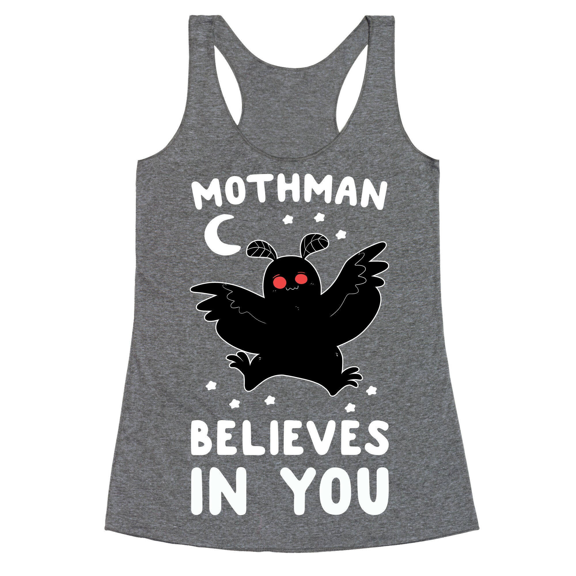 Mothman Believes in You Racerback Tank
